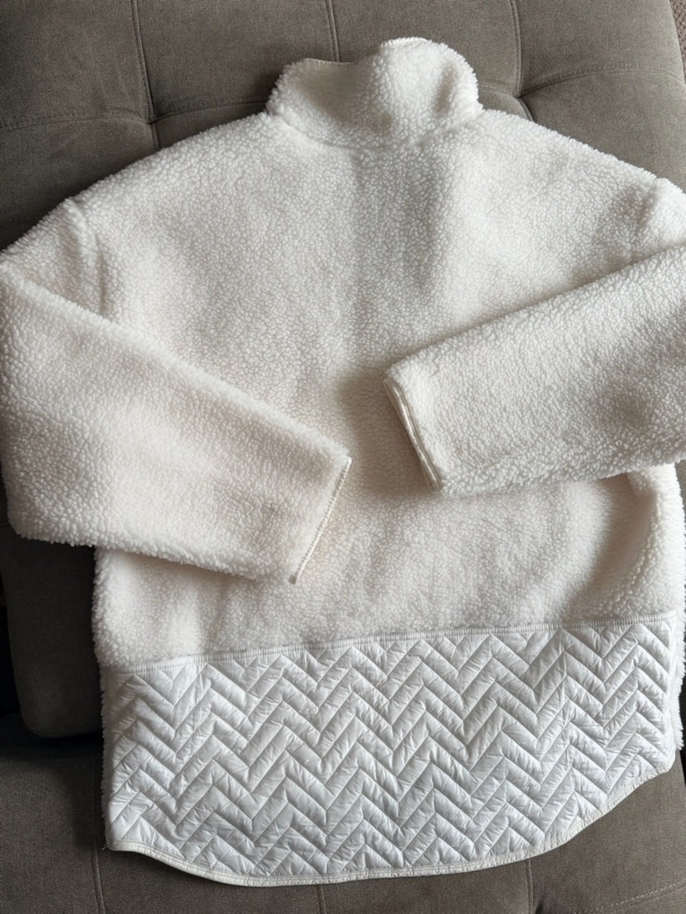 Athleta Cozy Sherpa Snap Sweatshirt | XL - Picture 3 of 4